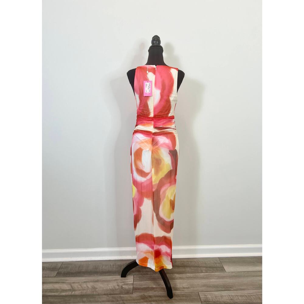 Amanda Uprichard Tiffany Dress Asteria Medium Midi Floral Colorful Lined Party - Picture 3 of 6